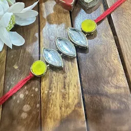 JN HANDICRAFT Yellow Rakhi image 1