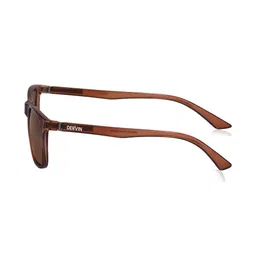 Dervin Unisex Brown Lens & Brown Square Sunglasses with image 4