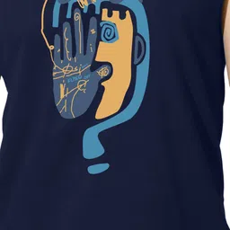 SLOWLORIS Pack Of 2 Graphic Printed Scoop Neck Sleeveless Combed Cotton Gym Vests image 2