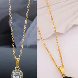 SZN Set of 2 Brass Gold-Plated Necklace-picture-35