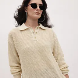 The Roadster Life Co. Spread Collar Ribbed Pullover-image-2