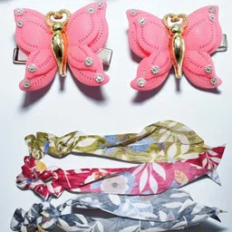 Jolly Faces Women Set of 5 Ponytail Holders-picture-28