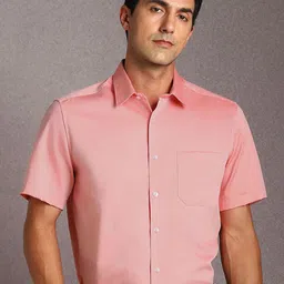 Louis Philippe Men Solid Spread Collar Cotton Formal Shirt-picture-34