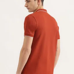 United Colors of Benetton Men Solid Polo Collar Cotton T-shirt image 4