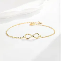October 22 Women Sterling Silver Gold-Plated Link Bracelet-image-11
