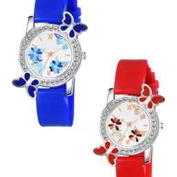 Miss Perfect Women Set Of 2 Printed Dial & Bracelet Style Straps Analogue Watch HJ27-picture-38