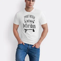 Seekbuylove Men Typography Printed Bio Finish T-shirt image 4