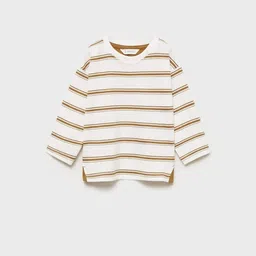 Mango Kids Boys Striped Pure Cotton T-Shirt-picture-49