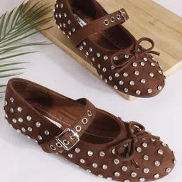 THE WHITE POLE Women Embellished Round Toe Bows Mules image 1