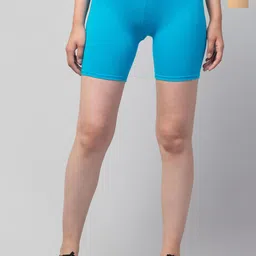 Attire Zone Women Pack Of 2 Skinny Fit Low-Rise Sports Shorts-picture-36