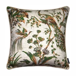 KLIYARA Green & Off White Rectangle Cushion Covers image 5