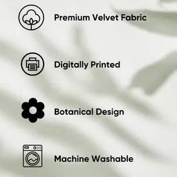 LUSHLYF White & Red Set of 5 Floral Velvet Square Cushion Covers image 3