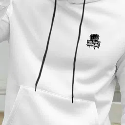 Triptee Men Pure Cotton Printed Hooded Sweatshirt image 4