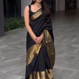 SP TEXTILE CLOTHES Woven Design Zari Art Silk Handloom Saree-image-87