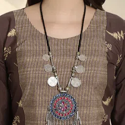 HERE&NOW Women Pack Of 3 Ethnic Motifs Print Crepe Kurta image 2