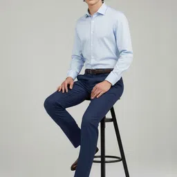 Celio Men Slim Fit Mid-Rise Formal Trousers image 4