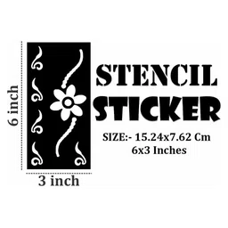 VOORKOMS DIY Mehndi Stencil Kit with Floral, Vine, and Dot Designs for Everyday image 3