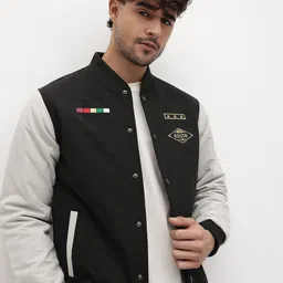 The Roadster Life Co. Bomber Jacket with Applique Details-image-77