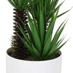 Myntra Elegant Homes White & Green Artificial Plant With Pot image 2