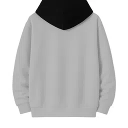 Fasha Unisex Kids Grey Paris Printed Hooded Sweatshirts image 3