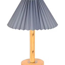 Homesake Grey Wood Contemporary Frusturical Shaped Table Lamp image 2