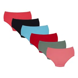 Red Rose Girls Pack of 6 Unicorn Printed Cotton Basic Briefs image 3