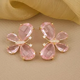 GC Jewelery Gold Plated Artificial Stones Studded Animal Shaped Studs-picture-42