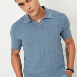 max Men Self Design Polo Collar Cotton T-shirt-picture-53