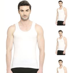 VIP Men Pack Of 4 Solid Innerwear Vests-picture-24