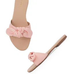 CORSICA Women Textured One Toe Flats with Bows image 5