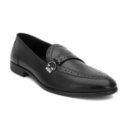 mccoy Men Leather Slip-On Laser Cuts Casual Loafers-image-19