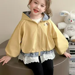 LULU & SKY Girls Colourblocked Lightweight Woven with Embroidered Jacket-picture-39