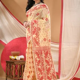 TANTLOOM Handloom Jamdani Saree image 3