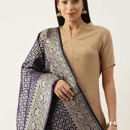 KALINI Woven Design Dupatta with Zari image 3