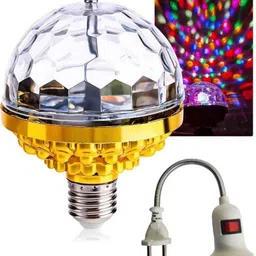 aruklie Colorful Disco Rotating Magic Ball LED Light Bulb with Sockets Single Disco Ball-picture-20