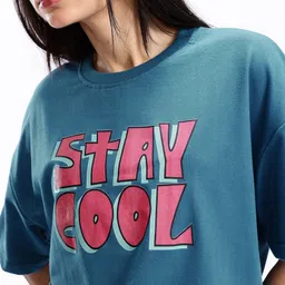 Kook N Keech Looney Tunes Printed Drop-Shoulder Sleeves Oversized T-shirt image 4