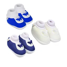 NESKA MODA Kids-Unisex Pack Of 3 Front Butterfly Design Casual Cotton Booties-picture-27