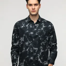 Crocodile Comfort Abstract Printed Spread Collar Pure Cotton Shirt-image-30