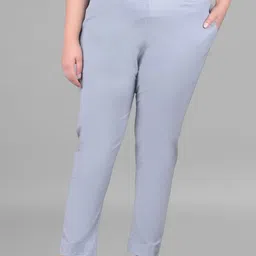 Comfort Lady Women Plus Size Solid Mid-Rise Casual Regular Trouser-image-12