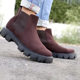 Bxxy Men Suede Slip-on Chelsea Boots image 4