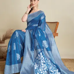 KALINI Ethnic Motifs Woven Design Zari Saree image 4
