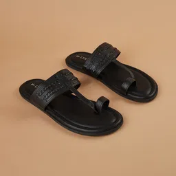 CODE by Lifestyle Men Leather Self Design Thong Flip-Flops-picture-34