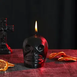 parkash candles Premium Paraffin Wax Unscented Skull Candle || Christmas & New Year Decoration Candle-picture-35