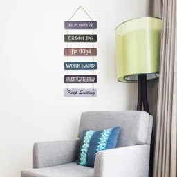 Inspirational Wooden Wall Hanging with Positive Quotes for Home & Office Decor-image-2
