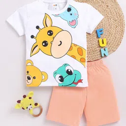 LITTLE NINJA Boys Printed T-shirt with Shorts-picture-48