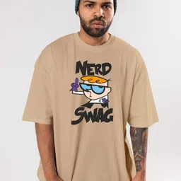 FLYIND VOGUE OUTFIT Men Dexter Bio Finish Graphic Printed Cotton Oversized T-shirt-picture-40