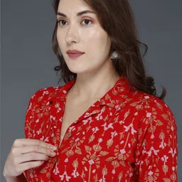 SupBir Women Printed Maternity Anarkali Kurta image 4