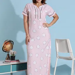 9shines Label Printed Maxi Nightdress-picture-38