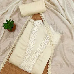 Panzora Embroidered Unstitched Dress Material-image-8