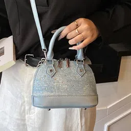 KPOP Women Solid Structured Handheld Bag-image-6